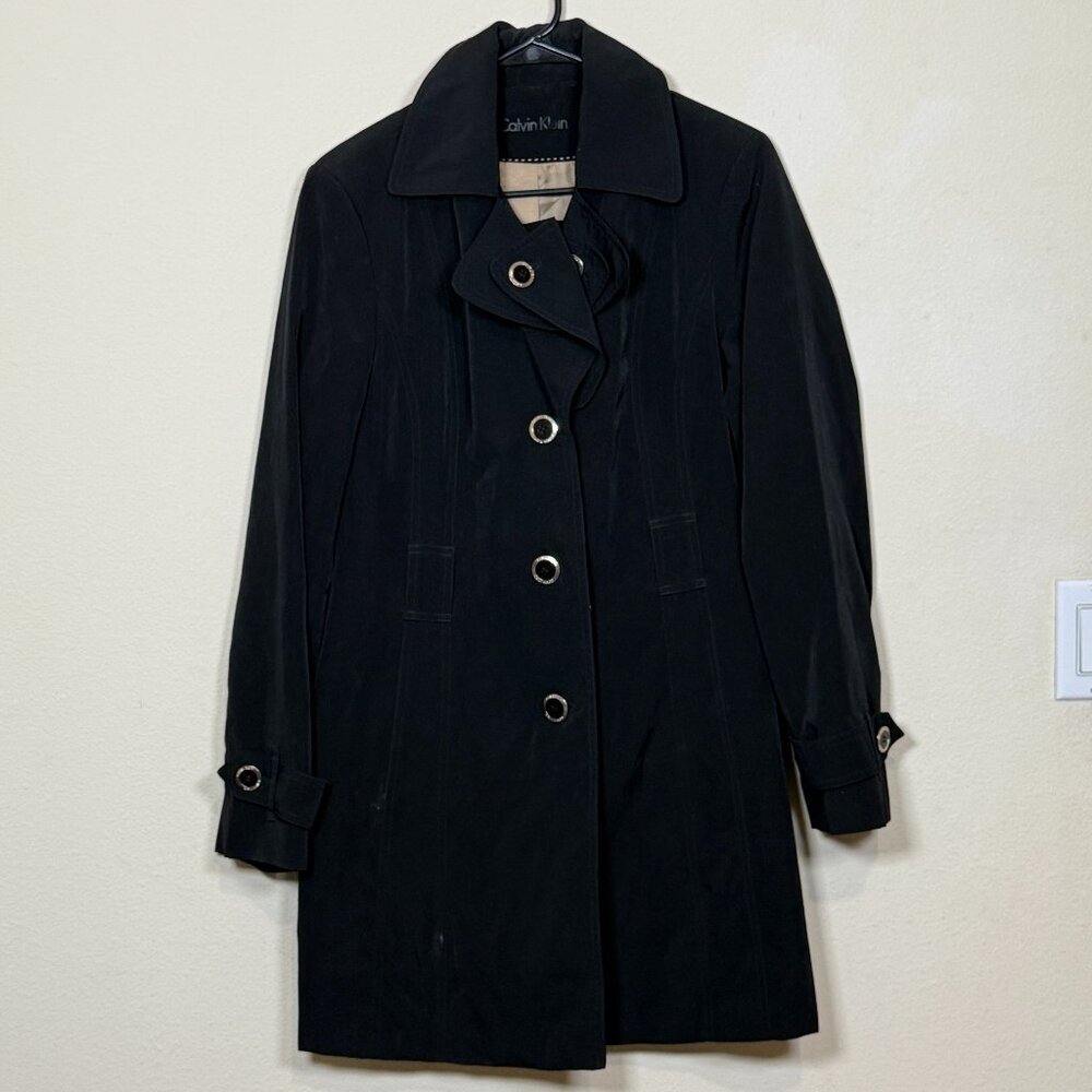 Calvin Klein trench coat jacket  Sz M WOMEN USA